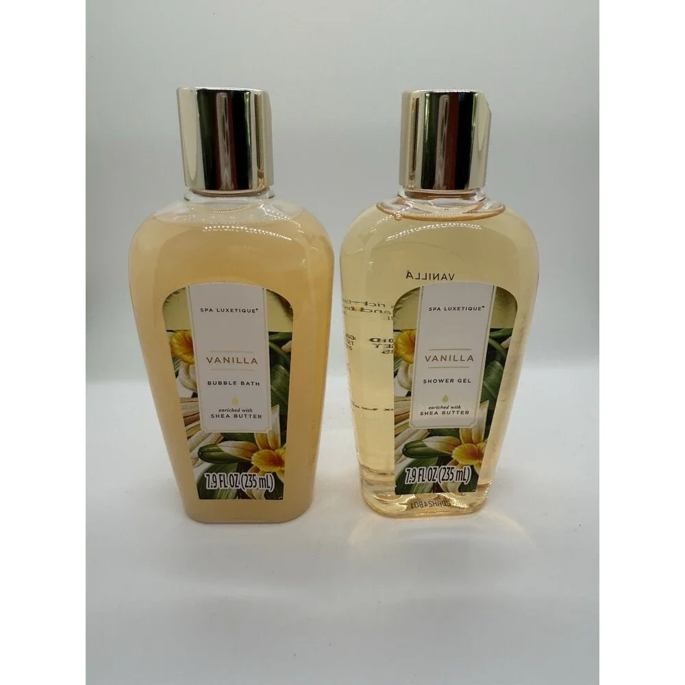 Spa Luxetique Gift Basket Set Vanilla Shea Butter Set of 7 Women New - Picture 3 of 16